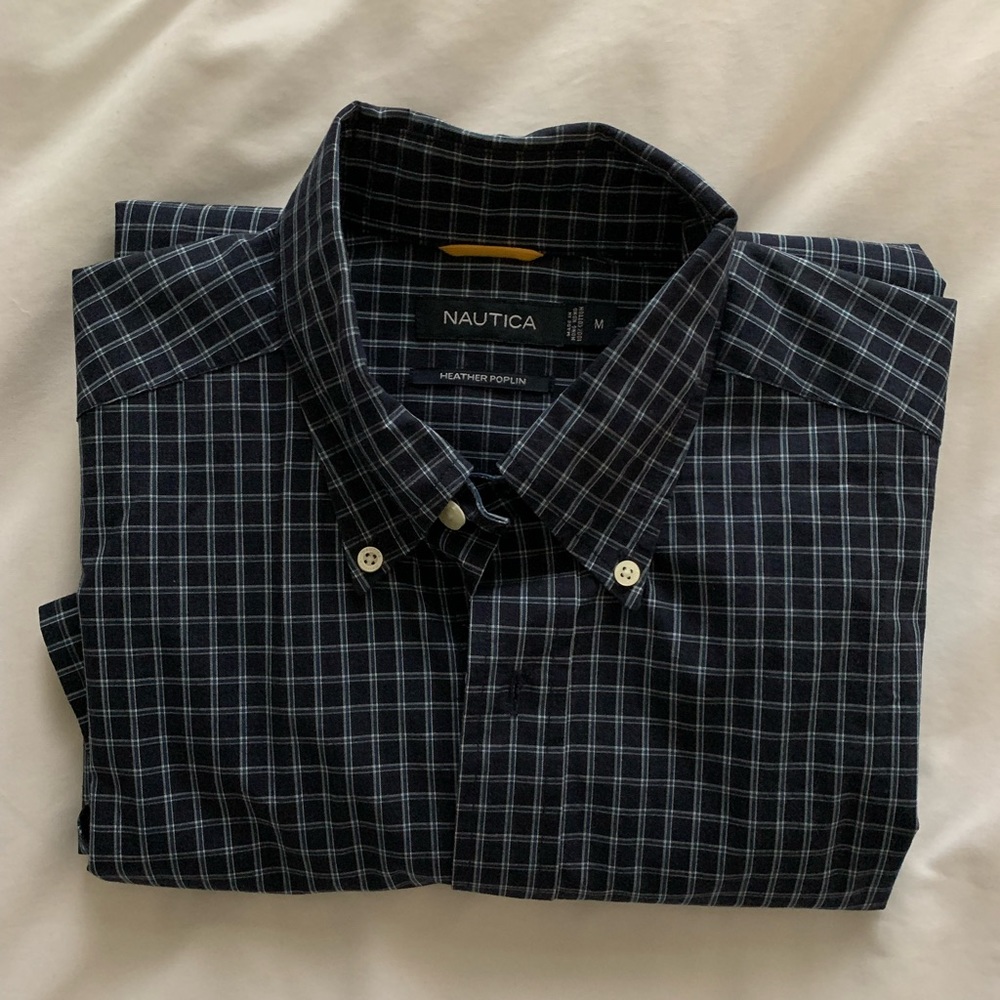 Nautica Men’s Short-Sleeve Dress Shirt Size M
